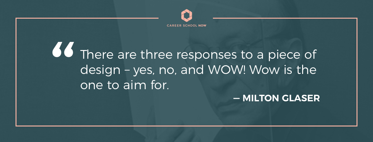 Milton Glaser quote-how to become a web designer article