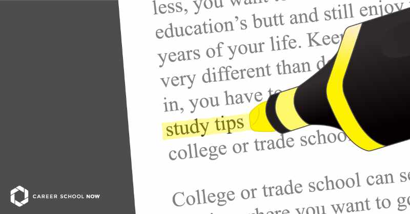 study tips for trade school